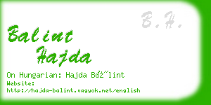 balint hajda business card